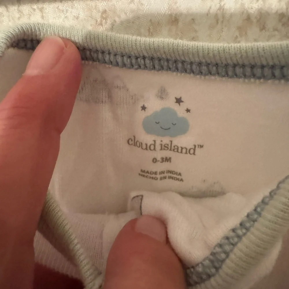 Little Me Blue and White Cloud Bear Sleep Sacks and sleeper with zipper. NWOT